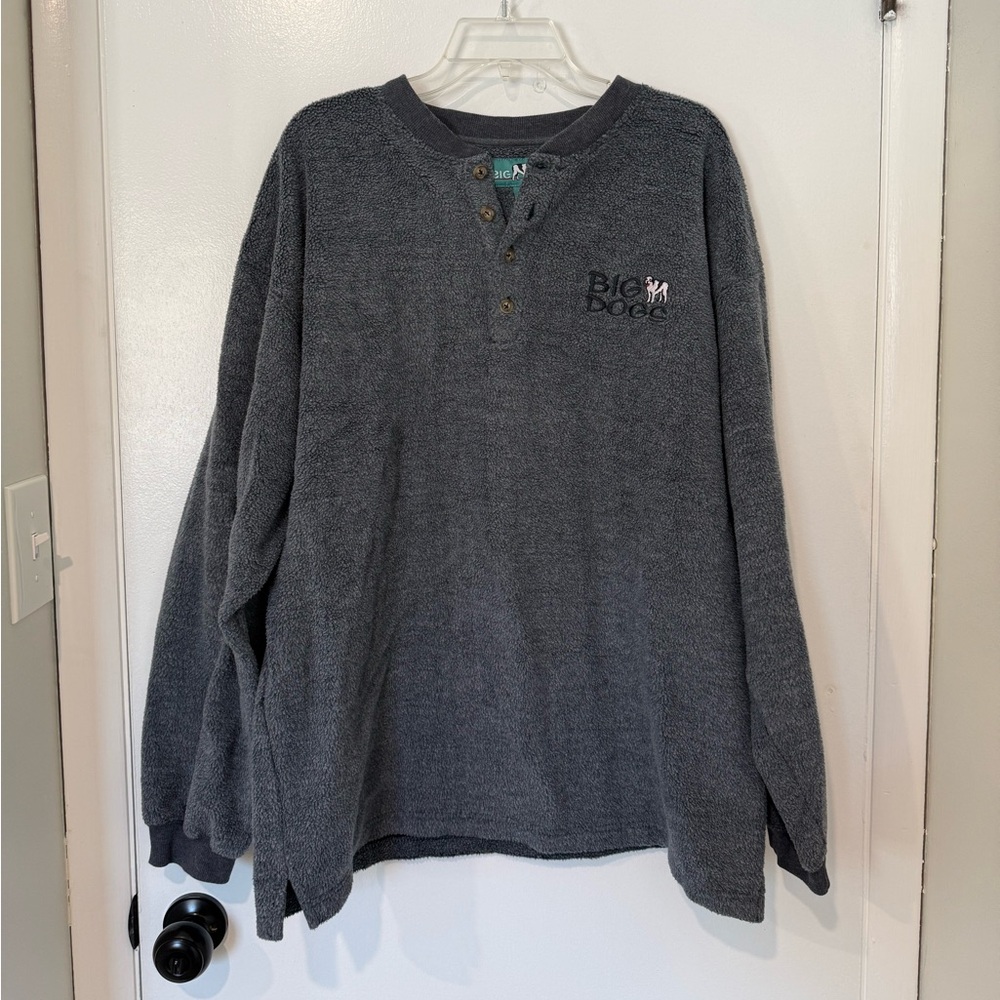 Y2K Bigs Dogs Fleece Henley